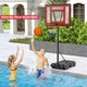 image 4 of COSTWAY Basketball Hoop Backboard Adjustable Basketball Goal System Red | Standard