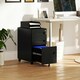 image 2 of Vinsetto Lockable Mobile Filing Cabinet w/ 3 Drawers 30 x 43.5 x 60 cm Black 