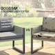 image 4 of Outsunny 4 Piece Rattan Garden Furniture Set with 3 Loveseats, Table, Grey | Grey | Light grey | 225 x 172 x 72 cm