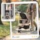 image 7 of PawHut Pet Stroller Pushchair Carrier for Cat Puppy with 3 Wheels Brown