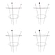 image 8 of Pack of 4 Tom Chambers Herbaceous Bare Rusted Steel Garden Plant Support Medium 54cm x 40cm