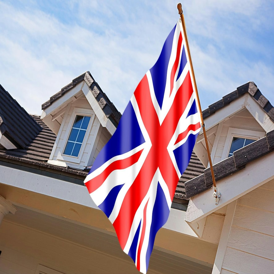 image 1 of 3Pcs Union Jack Flag - 5x3ft With Eyelets Multi