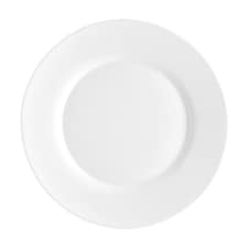 Bormioli Rocco Toledo Glass Dinner Plates - 25cm - White - Pack of 6 | White | White