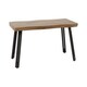 image 1 of Quebec Wave Edge Coffee Table - L58.5 x W100 x H43.5 cm - Medium Oak Effect/Black Brown