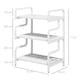 image 7 of HOMCOM 3-Tier Storage Shelf, Metal Shelves for Storage for Home Office, White