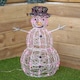 image 4 of 60cm Indoor Outdoor Acrylic Snowman Christmas Decoration with Colour Changing LED