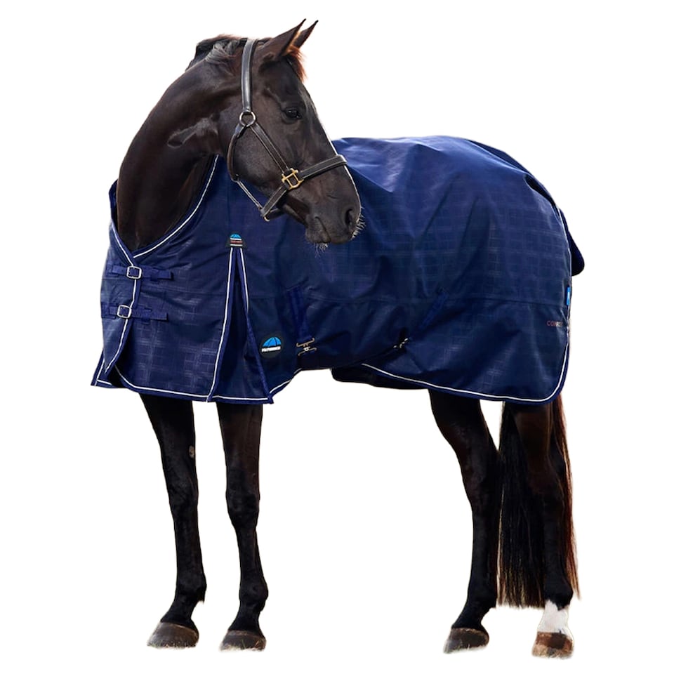 image 1 of Weatherbeeta Comfitec Prelim Standard-Neck Plaid 220g Horse Turnout Rug | Blue | Navy | 5Ft | 1