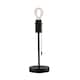 image 4 of Traditional and Classic Table Lamp Base in Matte Black with Pull Cord Switch | Black | Black | 1