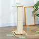 image 7 of PawHut 3-in-1 Cat Scratcher Post with Sisal Track Ball Toy, 87cm, Light Oak