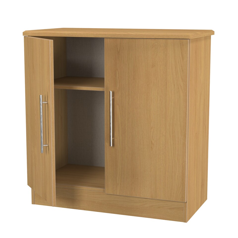 image 1 of Carlton 2 Door Cabinet in Modern Oak (Ready Assembled) | Brown | Modern Oak