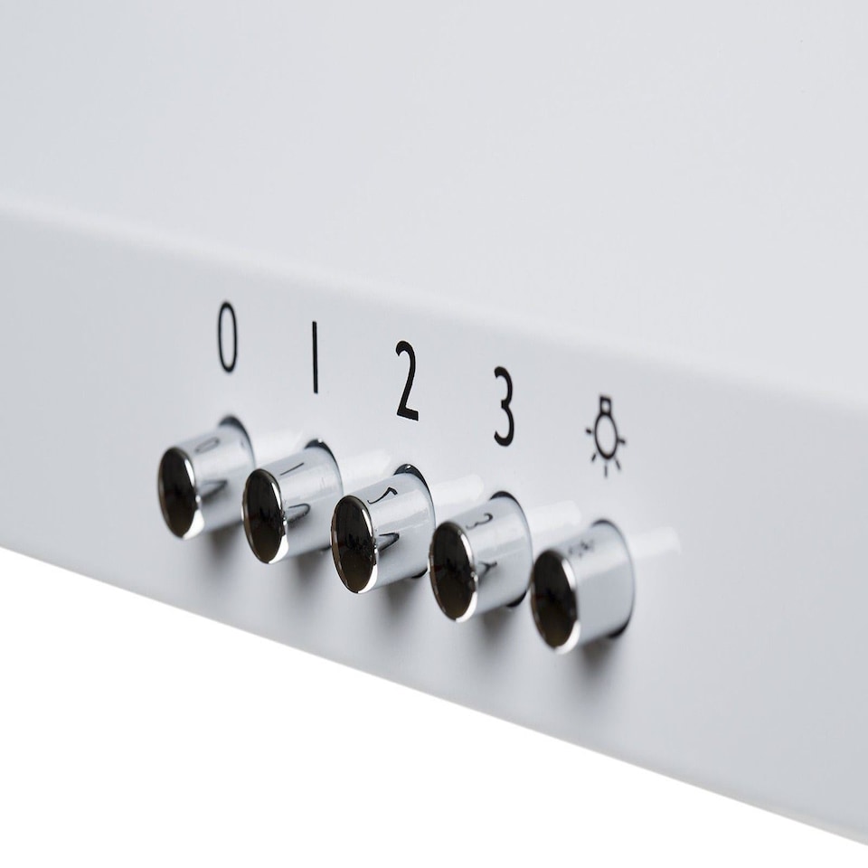 image 1 of SIA CHL60WH 60cm White Pyramid 3 Speed Chimney Cooker Hood Kitchen Extractor Fan