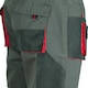 image 8 of ArtMas Grey Red Work Trousers for Men Durable Design with Knee Pad Pockets Reinforced Seams and Multi Functional Pockets Size UK34