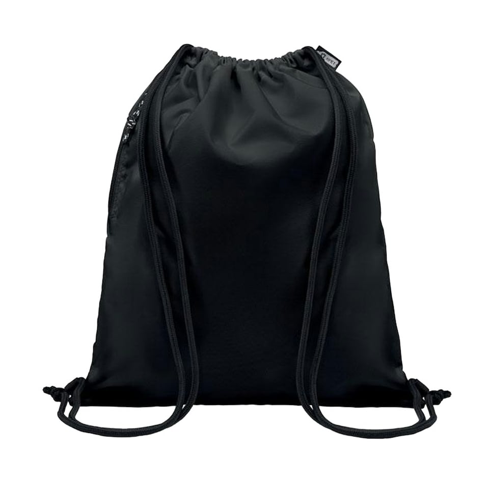 image 1 of MidOcean Night Large RPET Drawstring Bag - Black - One Size Black