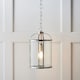 image 2 of Lambeth 1 Light Ceiling Pendant Clear Glass, Satin Nickel, E27