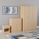 image 1 of Vida Designs Riano 3 Piece Bedroom Set (1 Drawer Bedside Chest, 5 Drawer Chest, 3 Door Wardrobe), Pine (5)