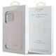 image 3 of Guess Script Metal Logo & Frame Silicone Case for iPhone 16 6.1 Pink - GUHCP16SSMBSLP