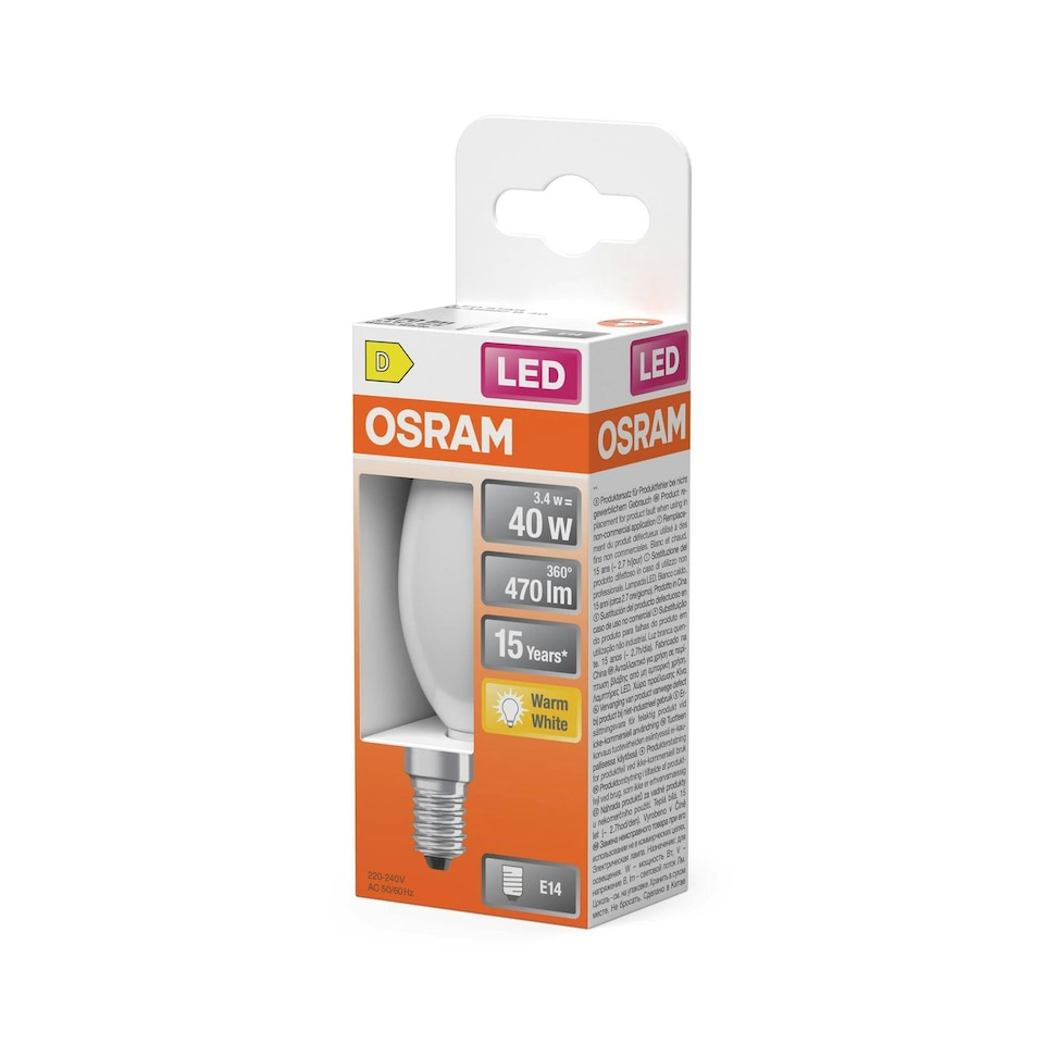 image 1 of OSRAM LED lamp Star candle shape B40 filament 6 pack