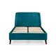 image 3 of Premium - Teal Velvet Curved Bed Frame - Double 4ft 6" (135cm)