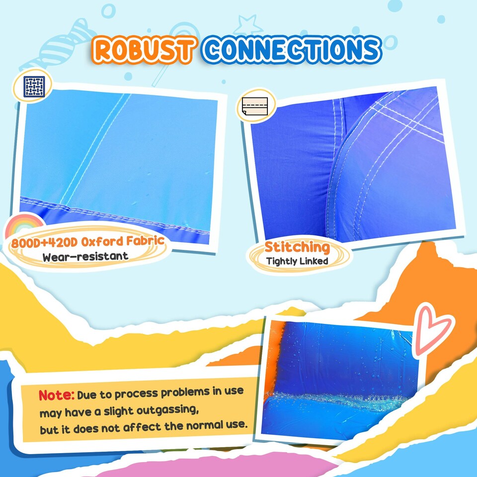 image 1 of Outsunny Bouncy Castle with Slide Basket Trampoline Monster Design 2.5x1.8x1.75m