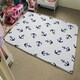 image 4 of Navy Anchors on White (Rug) Blue | Medium: 80x150cm