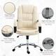 image 3 of Vinsetto Executive Office Chair High Back Computer Desk Chair w/ Armrests Beige