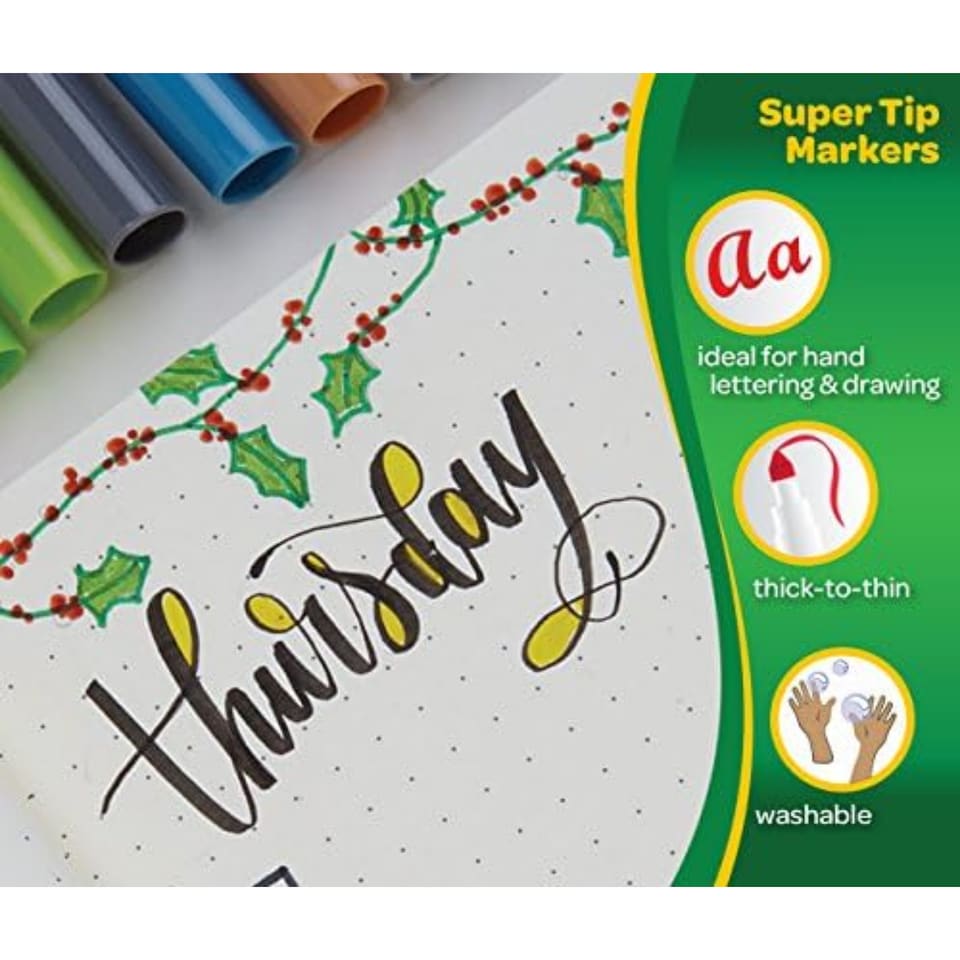 image 1 of Crayola Washable Markers Set 80 Count