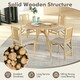 image 7 of COSTWAY Set of 2 Folding Dining Chairs Upholstered Beige White