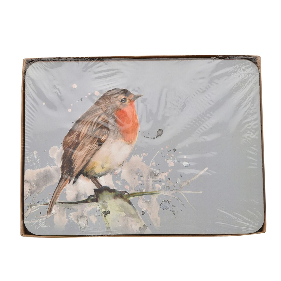 image 1 of Meg Hawkins Set of 4 Placemats Robin