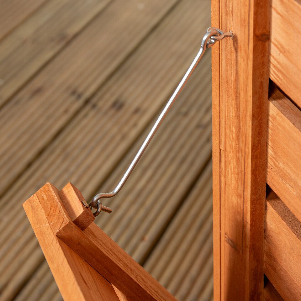 image 1 of 74 x 71cm Large Wooden Garden Waste Compost Bin with Removable Lid & Bottom Door