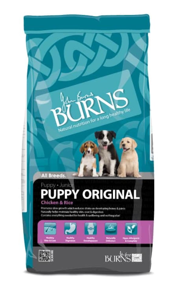 image 1 of Burns Puppy Chicken & Rice Hypoallergenic Dry Dog Food - 2 x 12 kg (24 kg) | Multi | 2 x 12kg | 2