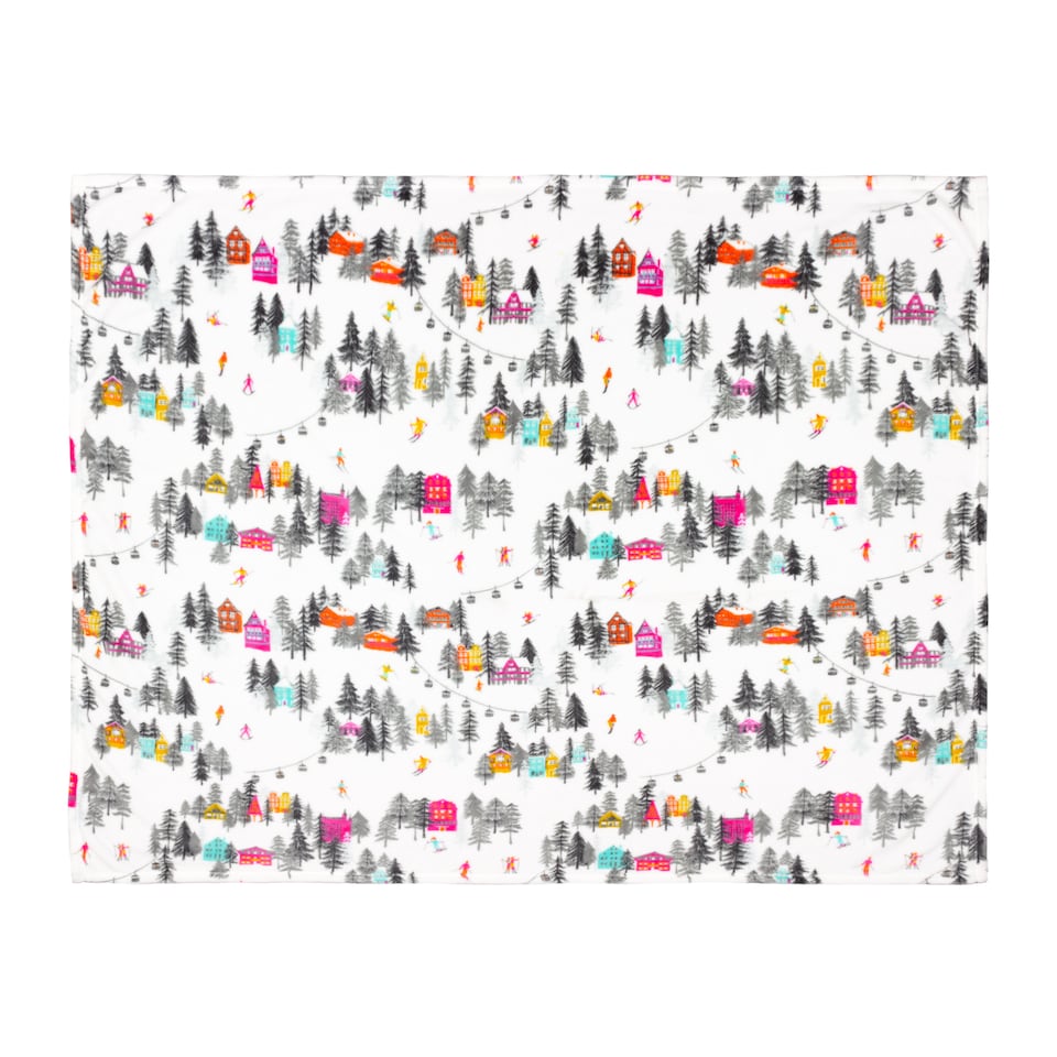 image 1 of Furn Aspen Christmas Fleece Throw, Snow, 130 x 150cm