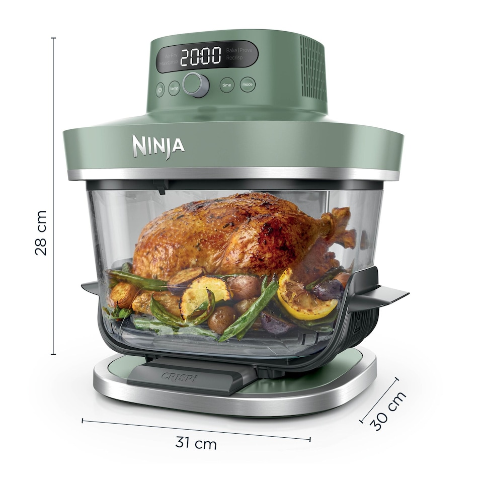 image 1 of Ninja AS090UKGN 5 in 1 Glass Air Fryer Crispi Pro 5.7L Moss Green