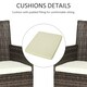 image 5 of Outsunny 2 Pieces Outdoor Rattan Armchair Garden Dining Chair Set Brown