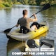 image 6 of Outsunny 2.5' Inflatable Kayak 2-person Sit on Canoe with Paddles | Grey | Yellow, Grey | 381 x 94 x 40 cm