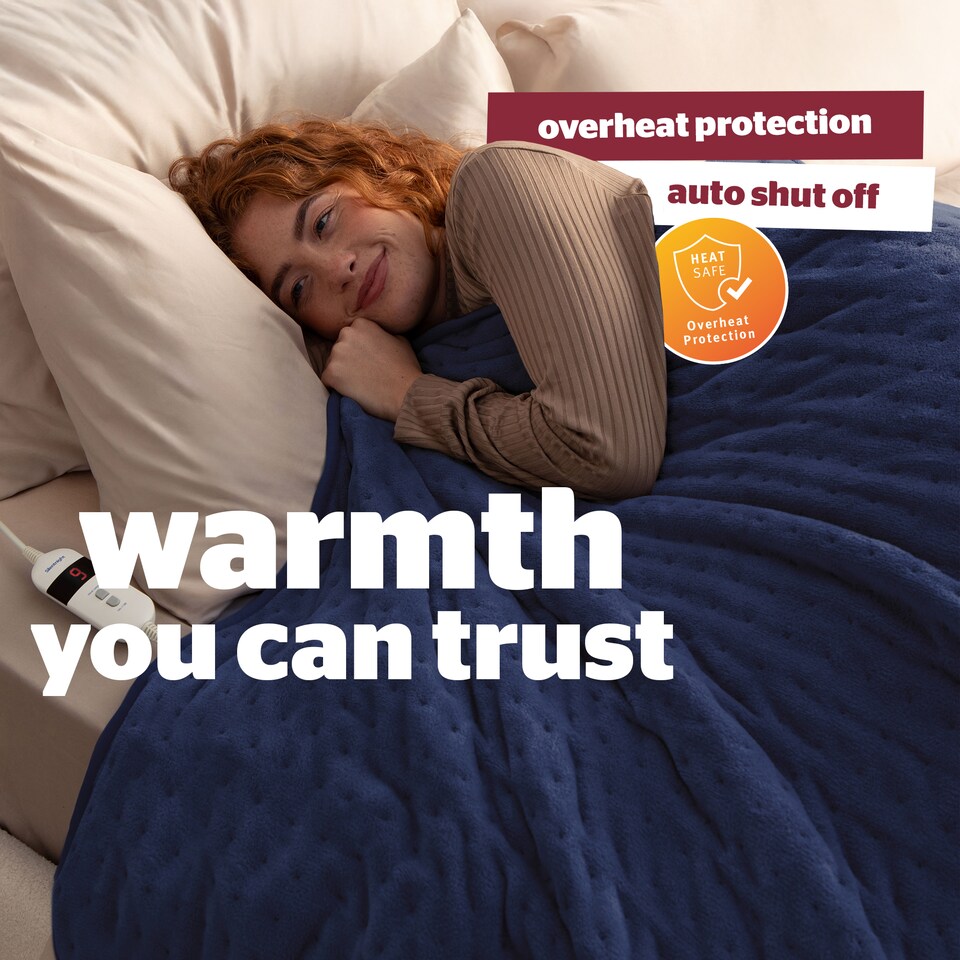 image 1 of Silentnight Comfort Control Heated Throw Fleece Electric Blanket Fast Heat Up
