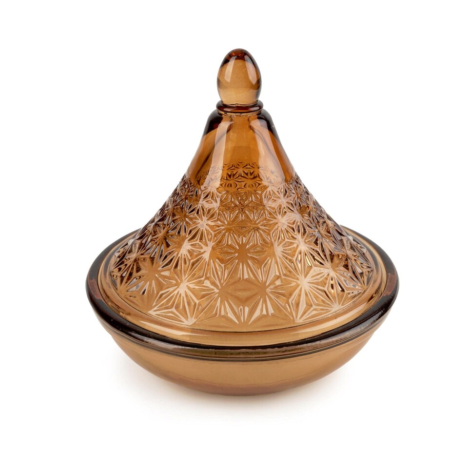 image 1 of Candlelight Terracotta Samarkand Embossed Tagine Glass Candle