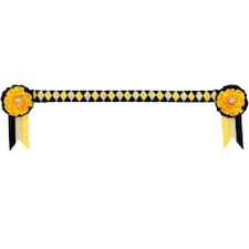 ShowQuest Newport Brow Band - Navy/Sunshine/Gold - Pony