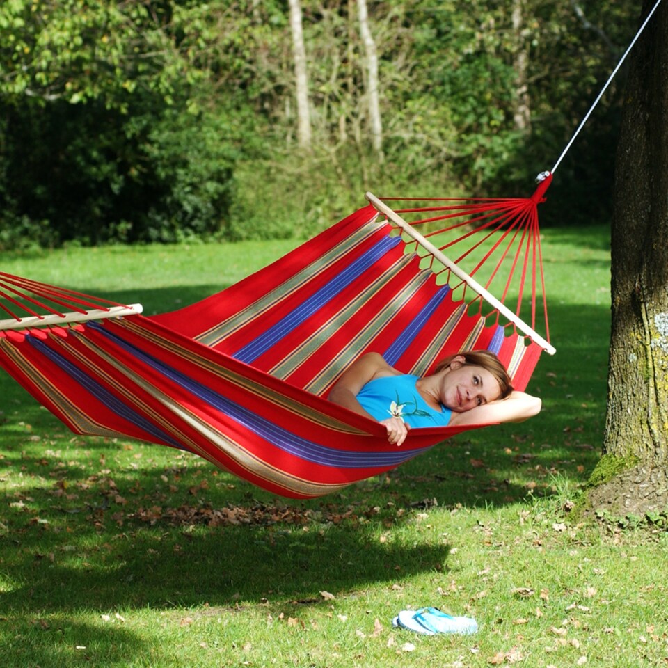image 1 of Aruba Single Spreader Bar Hammock Cayenne