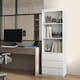 image 6 of HOMCOM 180cm Tall Bookcase with Storage, Free Standing Bookshelf with 3 Shelves and 3 Drawers, Display Cabinet for Living Room, Home Office, Bedroom, White