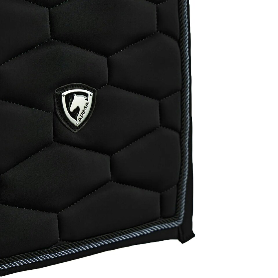 image 1 of ARMA Eltar Dressage Horse Saddlecloth - Black - 15in - 16.5in
