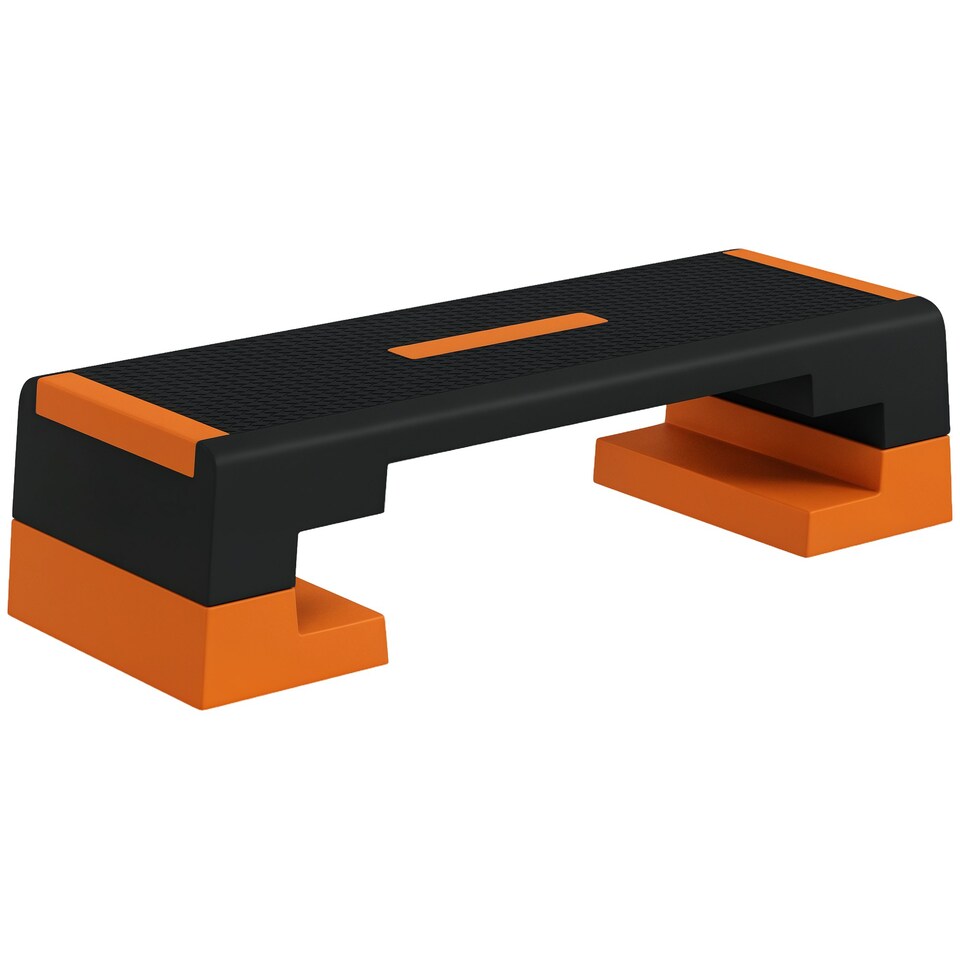 image 1 of SPORTNOW 15cm/20cm/25cm Aerobic Step Platform for Home, Office - Orange