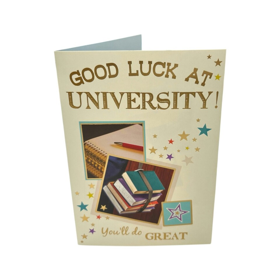 image 1 of In Your New University Multi Stars Design Good Luck Card