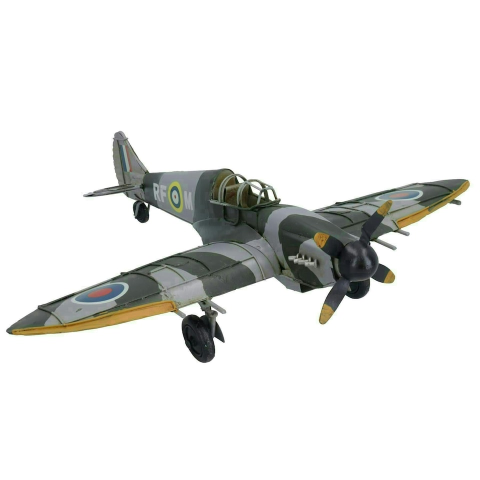 image 1 of Quality Historical Metal Vintage Fighter Plane Metal Model Replica Ornament Gift