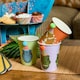 image 3 of Party Dinosaur Pom Pom Paper Cups - Pack of 6