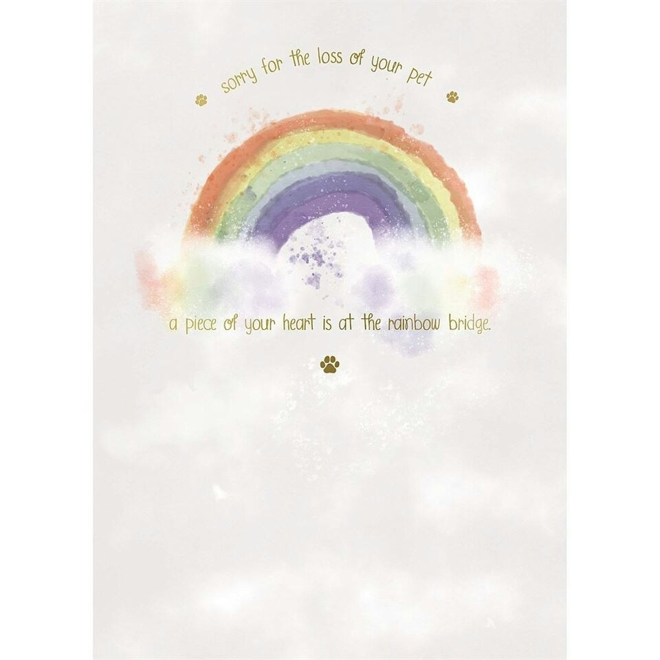 image 1 of Rainbow Design Thinking Of You After Loss Of A Pet Pet Sympathy Card