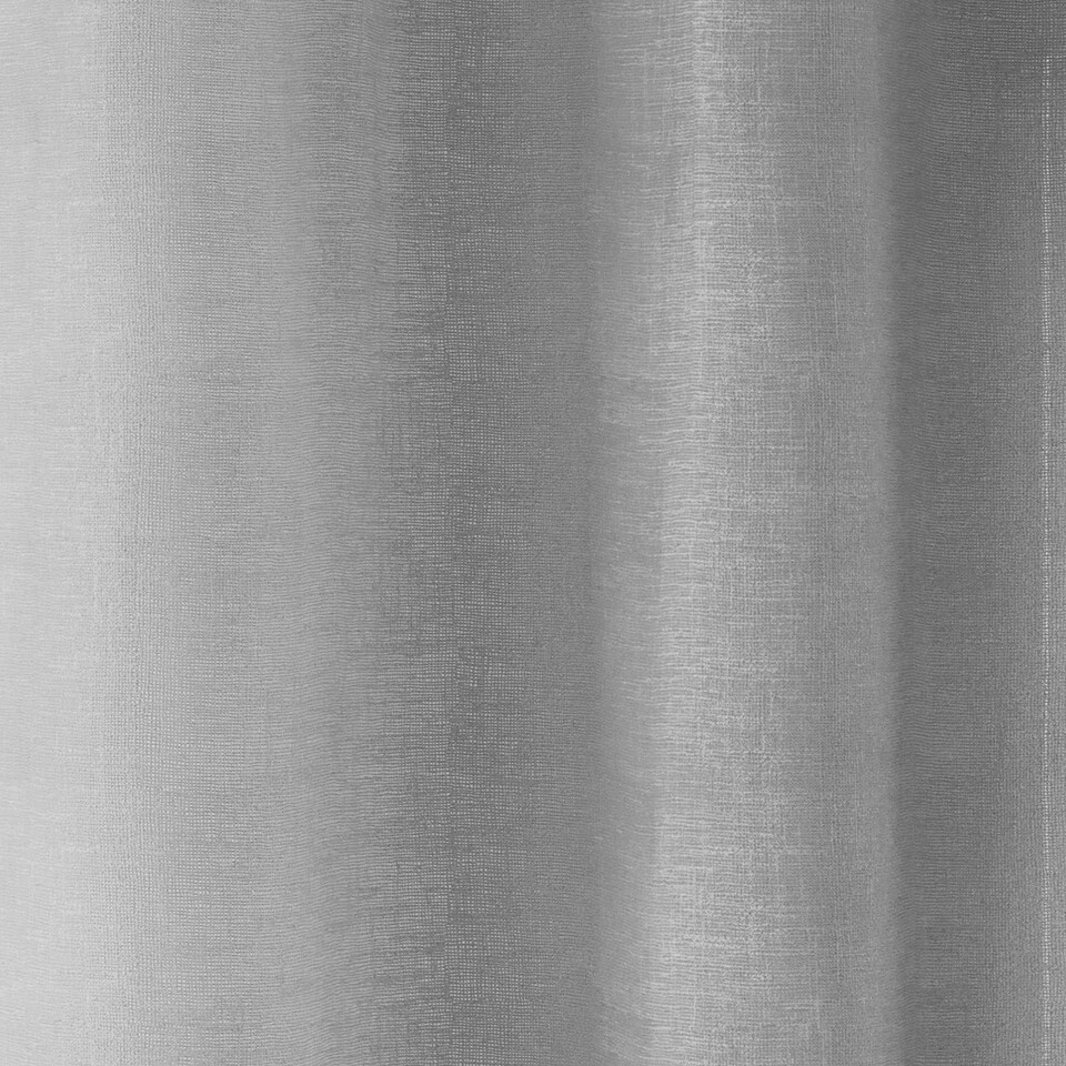image 1 of Pair of Crete Silver Linen Look Voile Panels 229 cm (90 inch) Eyelet Panels for Bedroom and Living Room