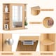 image 4 of COSTWAY Bathroom Cabinet Wall-mounted Storage Cabinet-Natural