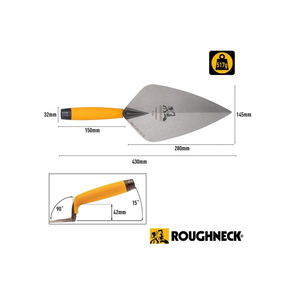 image 1 of Roughneck London Pattern Brick Trowel 280mm (11in) - Multi Colour - One Size