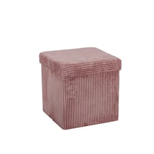 Corduroy Foldaway Storage Ottoman Pink