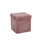 image 1 of Corduroy Foldaway Storage Ottoman Pink